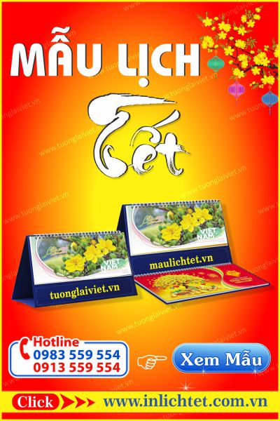 Mẫu Lịch Tết Tương Lai Việt